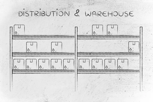 ディストリビューション ・ ウェアハウスの概念 — ストック写真