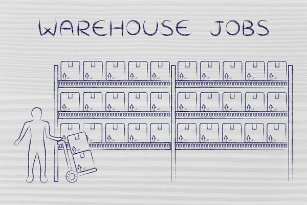 Conceito de empregos no armazém — Fotografia de Stock