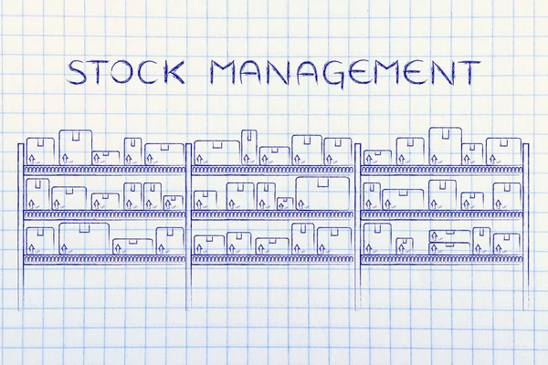 Conceito de gestão de stocks — Fotografia de Stock