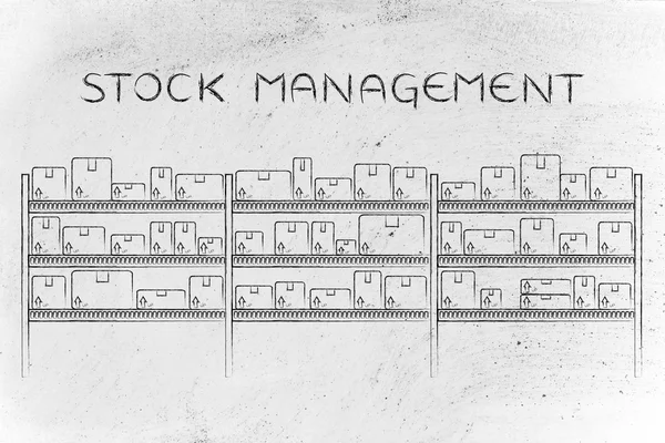 Conceito de gestão de stocks — Fotografia de Stock