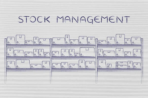 Conceito de gestão de stocks — Fotografia de Stock