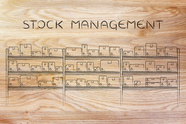 Conceito de gestão de stocks — Fotografia de Stock