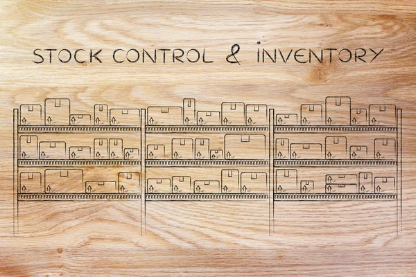 Concept de contrôle des stocks & inventaire — Photo