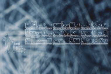 Müşteri produccts bir ambardan satın alma