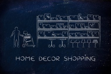 ev dekorasyonu alışveriş kavramı