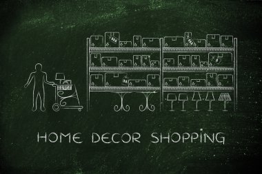 ev dekorasyonu alışveriş kavramı