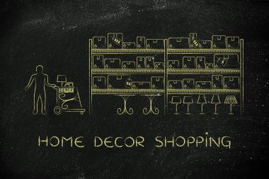 ev dekorasyonu alışveriş kavramı