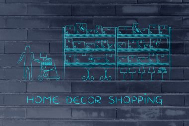 ev dekorasyonu alışveriş kavramı