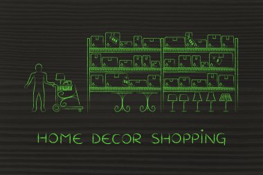 ev dekorasyonu alışveriş kavramı
