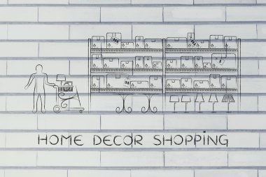 ev dekorasyonu alışveriş kavramı