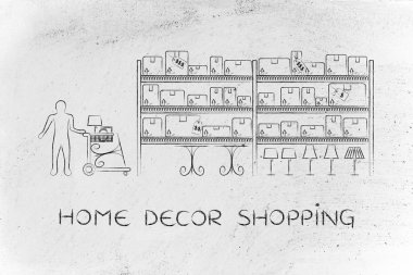 ev dekorasyonu alışveriş kavramı