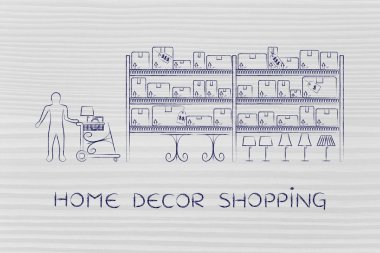 ev dekorasyonu alışveriş kavramı