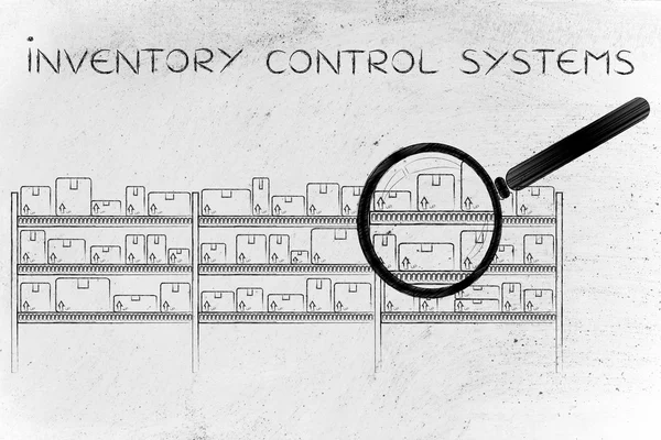 Conceito de sistemas de controlo de inventário — Fotografia de Stock