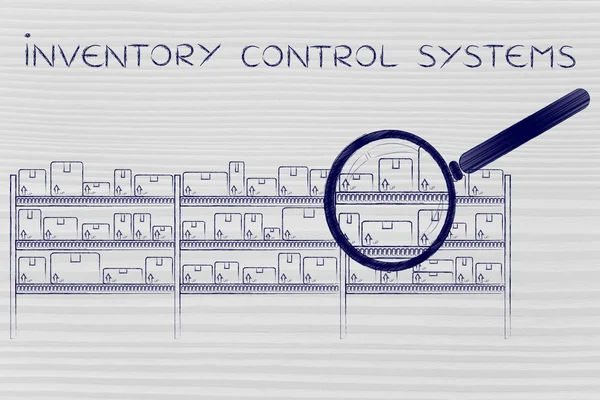 Conceito de sistemas de controlo de inventário — Fotografia de Stock