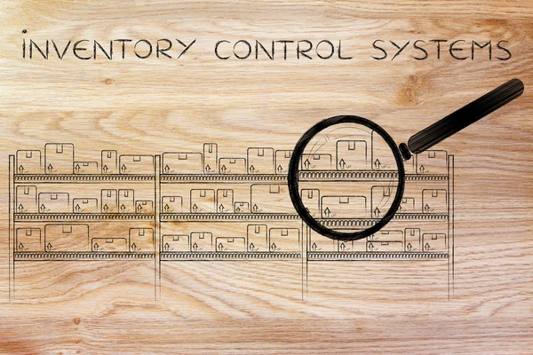 Conceito de sistemas de controlo de inventário — Fotografia de Stock