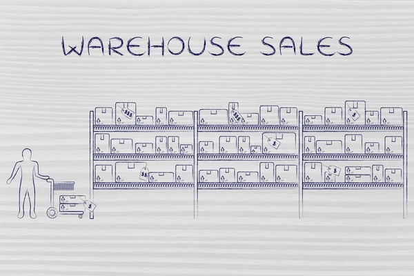 Concept of warehouse sales — Stock Photo, Image