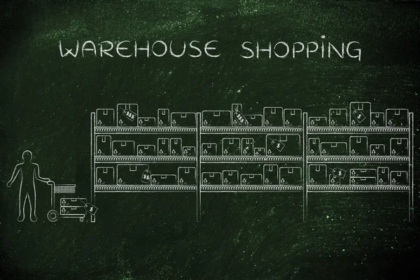 ウェアハウス ショッピングのコンセプト — ストック写真
