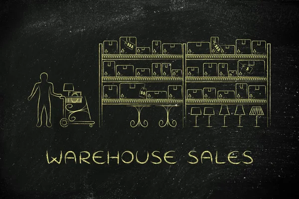 Concept of warehouse sales — Stock Photo, Image