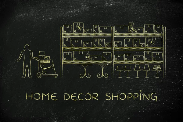ev dekorasyonu alışveriş kavramı