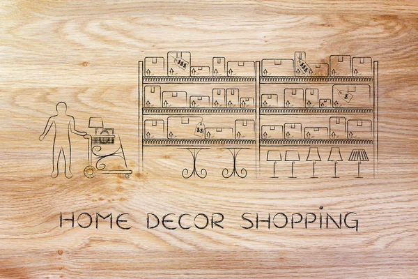 ev dekorasyonu alışveriş kavramı