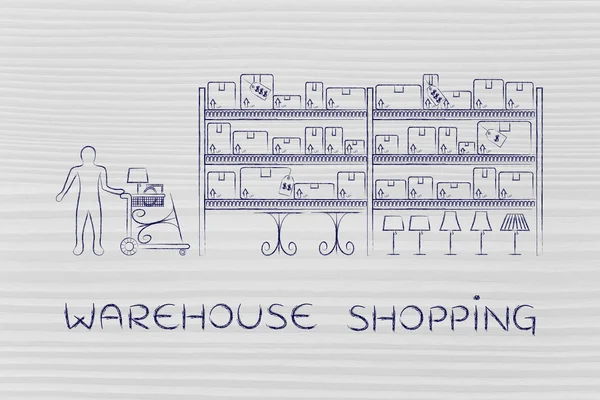 concept of warehouse shopping