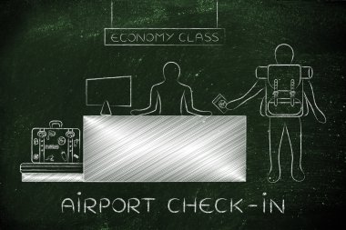 Havaalanı check-in genel kavram