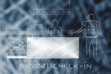 Havaalanı check-in genel kavram