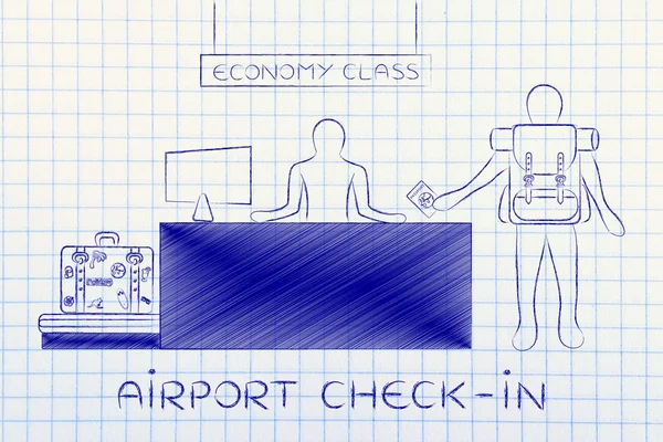 Concept of airport check-in — Stock Photo, Image