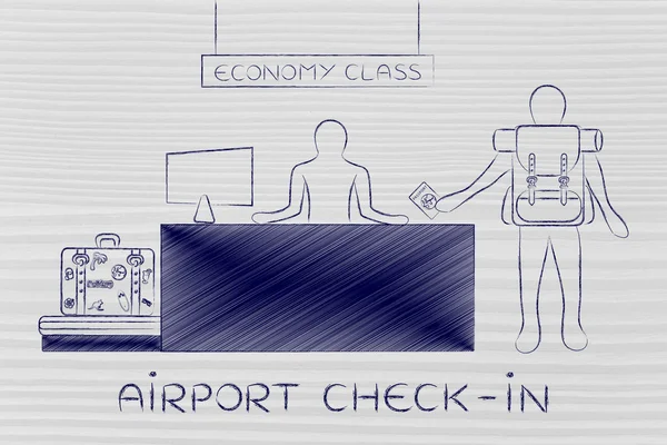 Concepto de check-in aeroportuario — Foto de Stock