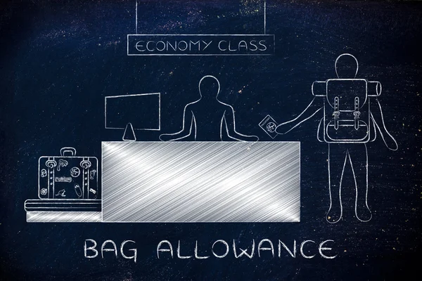 Concept of bag allowance — Stock Photo, Image