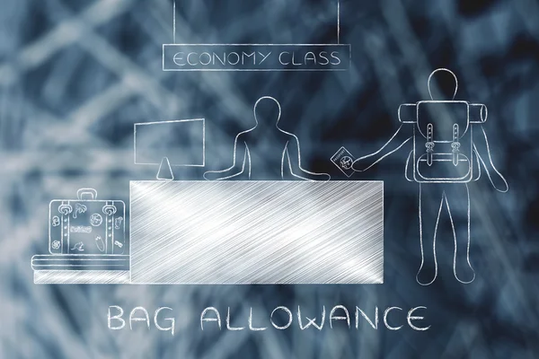 Concept of bag allowance — Stock Photo, Image