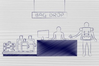 Gezgin Havaalanı iade Danışma, Çantayı bırak