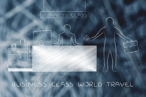 Concept of business class world travel — Stock Photo, Image