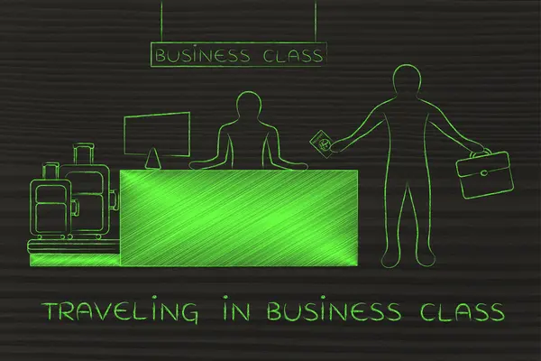 Concept van het reizen in business klasse — Stockfoto