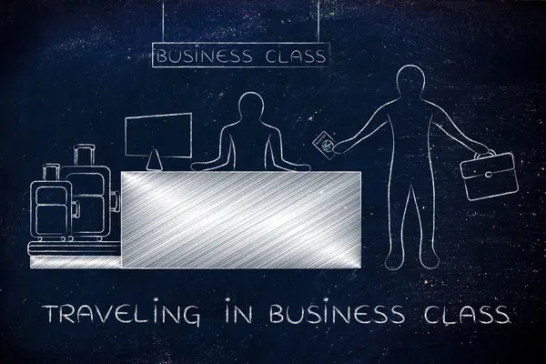 Concept of traveling in business class — Stock Photo, Image