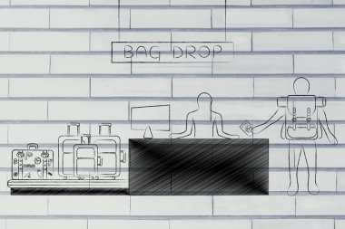 Gezgin Havaalanı iade Danışma, Çantayı bırak