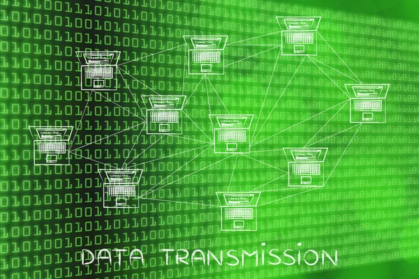 Konzept der Datenübertragung — Stockfoto