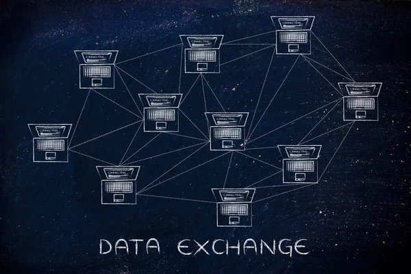 Concept of data exchange — Stock Photo, Image