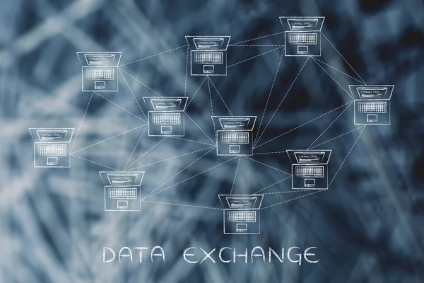 Concept of data exchange — Stock Photo, Image