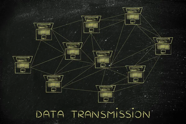 Konzept der Datenübertragung — Stockfoto