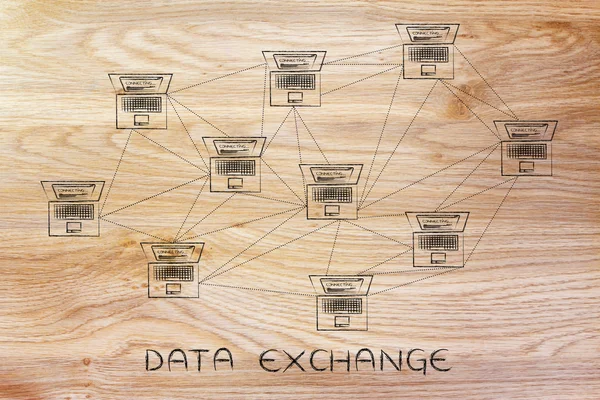 Concept of data exchange — Stock Photo, Image