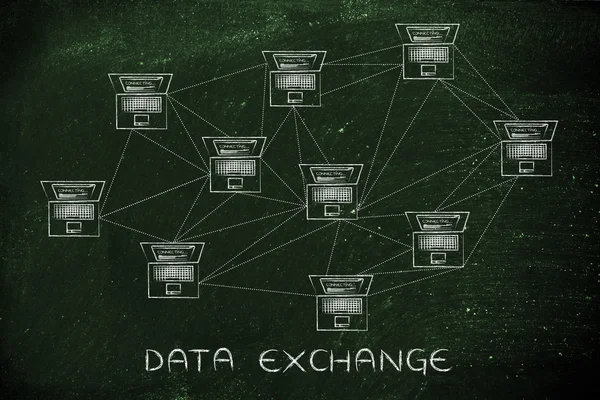 Concept of data exchange — Stock Photo, Image