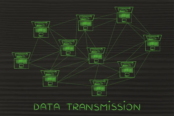 Concetto di trasmissione dei dati — Foto Stock