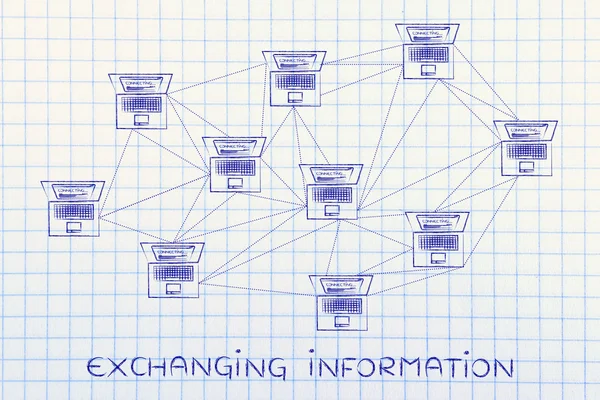 Concepto de intercambio de información —  Fotos de Stock