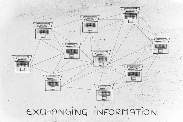 Konzept des Informationsaustauschs — Stockfoto