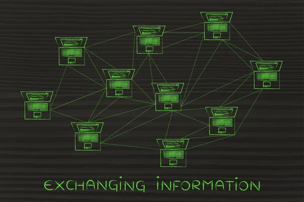 Concepto de intercambio de información —  Fotos de Stock