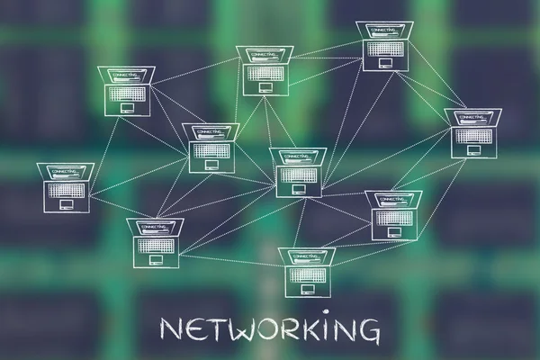 Concepto de redes informáticas — Foto de Stock