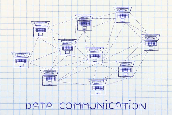 Begreppet datakommunikation — Stockfoto