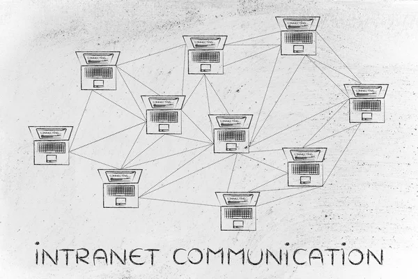 Konzept der Intranet-Kommunikation — Stockfoto