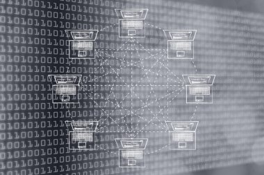 tam olarak bağlı ağ yapısındaki dizüstü bilgisayarlar